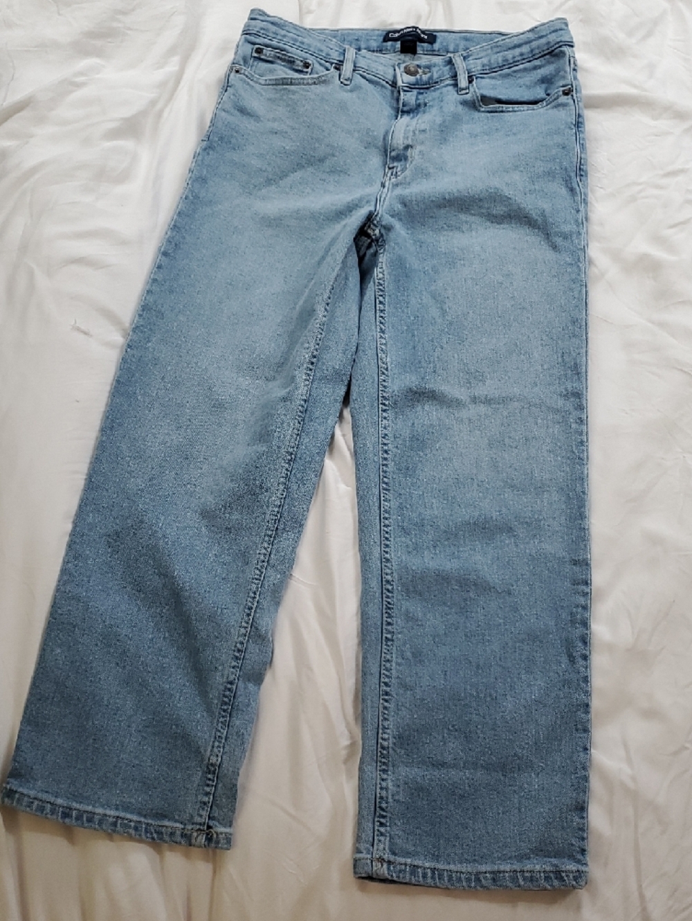 Calvin Klein Jeans Women's Light Blue Straight Jeans Size 6 - Picture 3 of 8